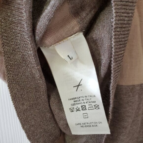 Falconeri Italy Mauve Pink Merino Wool Lightweight Button Down Cardigan L - Picture 5 of 8